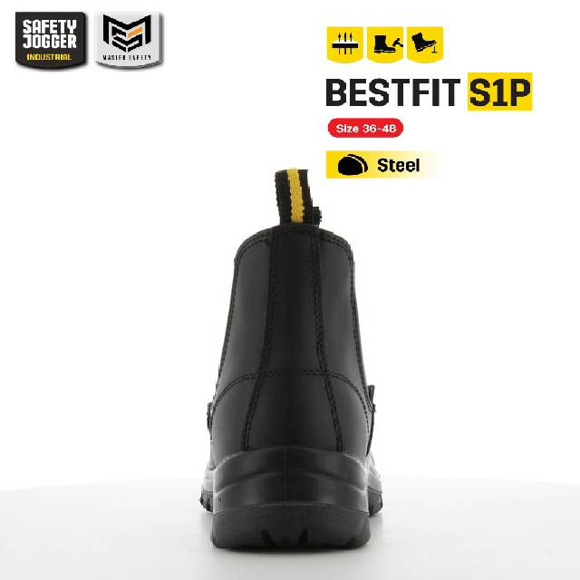 [ของแท้พร้อมส่ง] Safety Jogger รุ่น BESTFIT S1P รองเท้าเซฟตี้หุ้มข้อ หัวเหล็ก พื้นกันทะลุ พื้นกันน้ำมัน