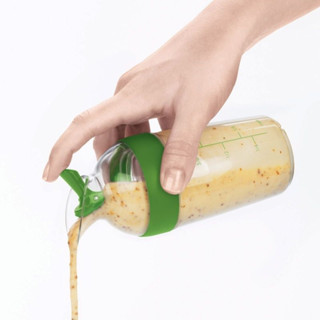 Salad dressing shaker ขวดผสมน้ำสลัด พลาสติก 240 ml 6x6x17 cm JJ-T816