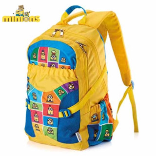 🟡MINIONS Backpack  with two zipped compartments กระเป๋าเป้ ลิขสิทธิ์แท้จาก มินเนียน จุของได้เยอะมาก มีช่องใส่ของมากมาก