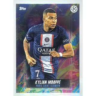 การ์ดนักฟุตบอล ฟุตบอล  Topps Jude Bellingham Platinum Curated Set - Kylian Mbappe Base Card