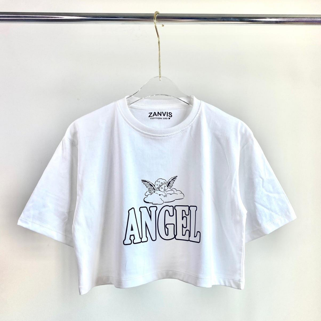 เสื้อครอป ANGEL มีให้เลือก 4 Size