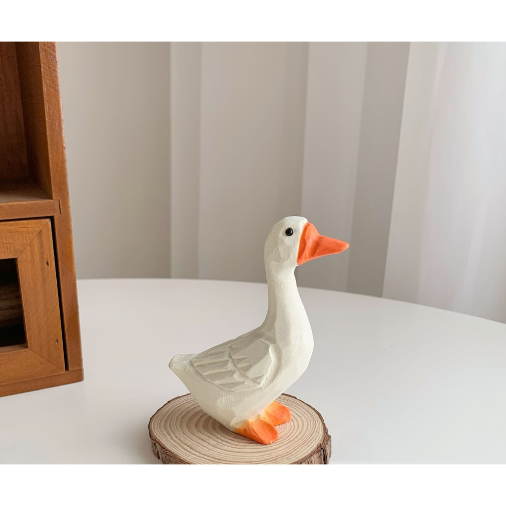 ตุ้กตาเป็ด รูปปั้นเป็ด เป็ดจัดสวน ของแต่งบ้าน ตกแต่งโต้ะทำงาน พร้อมส่งจาก กทม - รูปที่ 4