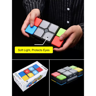 งาน OEM รูบิค Flipslide Game Flip Slide Match the Colors to Beat the Clock 4โหมด Music Light Variety Rubik Cube