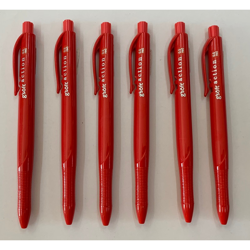 ปากกา g'soft action หมึกสีแดง ( แพ็ค 12)
