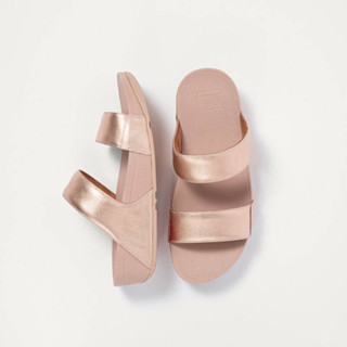 ใหม่ 5UK แท้ ฉลากไทย พร้อมส่ง FITFLOP LULU รองเท้าแตะแบบสวมผู้หญิง รุ่น ED4-323 สี Rose Gold