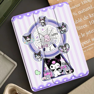 for เคสไอแพด เคสใช้สำหรับ kuromi คุโรม gen10 gen7 gen5/gen6 9.7 Air4/Air5  ชาร์จปากกาด้านขวา เคสไอแพด air5 for ipad case