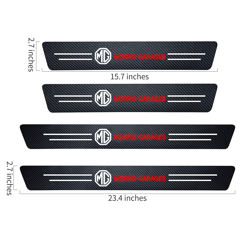 ชุดสติ๊กเกอร์ กันรอยชายบันได สติ๊กเกอร์ กันรอยชายบันไดรถ ลายเคฟล่า ชุด 4 ชิ้น กันรอยขีดข่วน สำหรับรถ