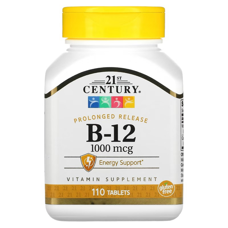 วิตามินบี12 (B12) 21st Century Vitamin B-12 (500 mcg, 1000 mcg), 110 Tablets