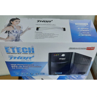 UPS 800VA ETECH  Thor By Zircon UPS ชนิด LINE INTERACTIVE WITH STABILIZER มีไฟ LED แสดงสถานะ NORMAL, BATTERY, FAULT