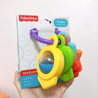 🛒 Fisher price 5 Keys ยางกัดรูปพวงกุญแจ ของเล่นเสริมพัฒนาการเด็ก สอนสี และนับจำนวน