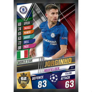 Jorginho (Chelsea) W62.  MATCH ATTAX 101 2019/20 - WORLD STAR