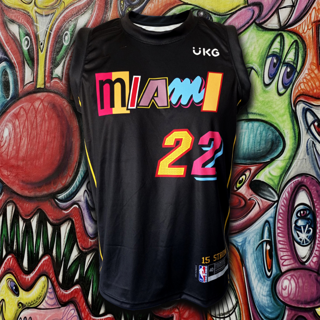 เสื้อบาสเกตบอล NBA Miami Heat ทีม ไมอามี ฮีท #BK0030 รุ่น City Jimmy Butler#22 ไซส์ S-5XL