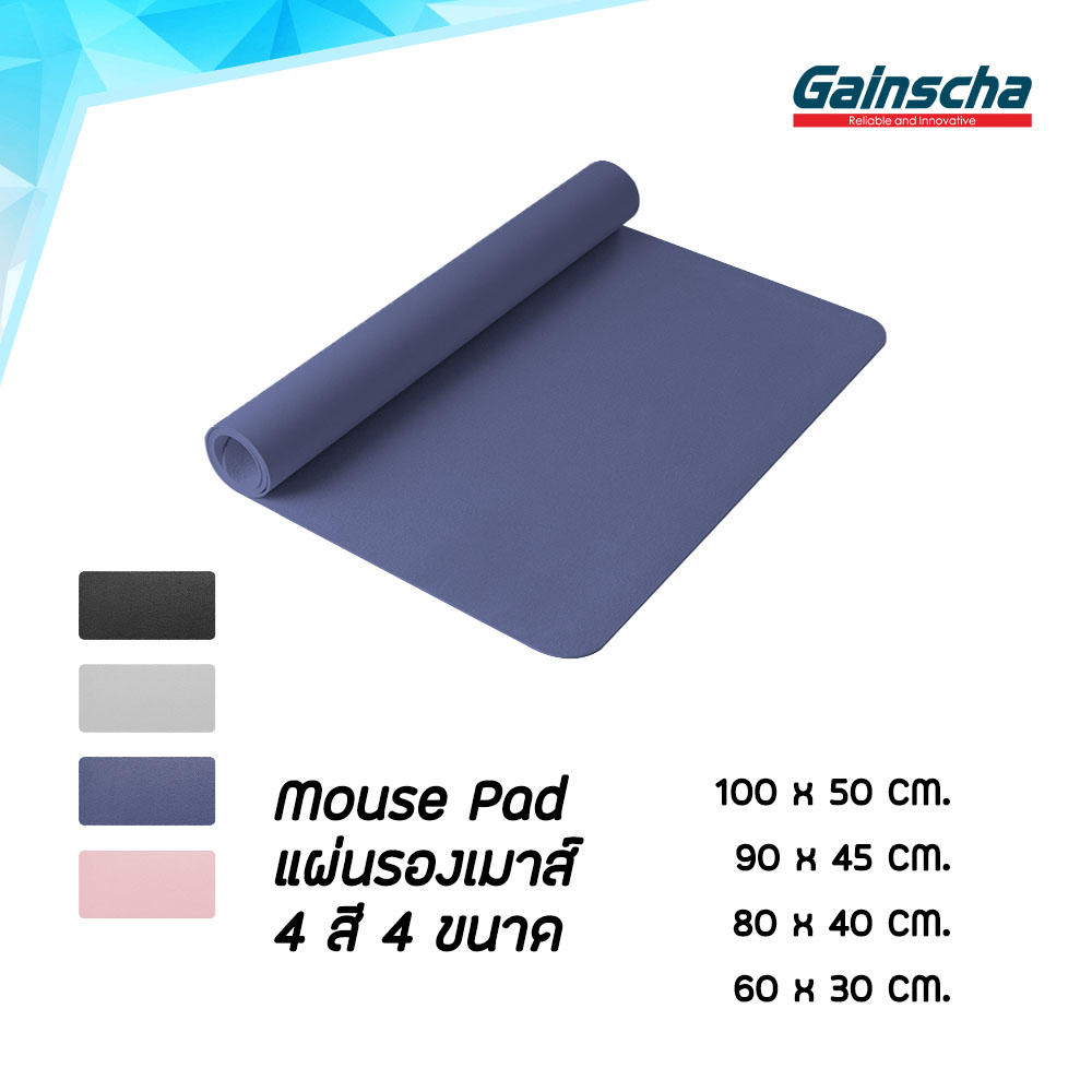 แผ่นรองเมาส์  Mouse Pad ขนาด100x50 90x45 80x40 60x30 ซม. แผ่นรองเมาส์แบบสปีด กันน้ำ มาพร้อมสายรัด