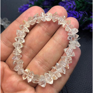 Natural Herkimer diamond quartz bracelet sparkling Herkimer diamond quartz available in small medium large size