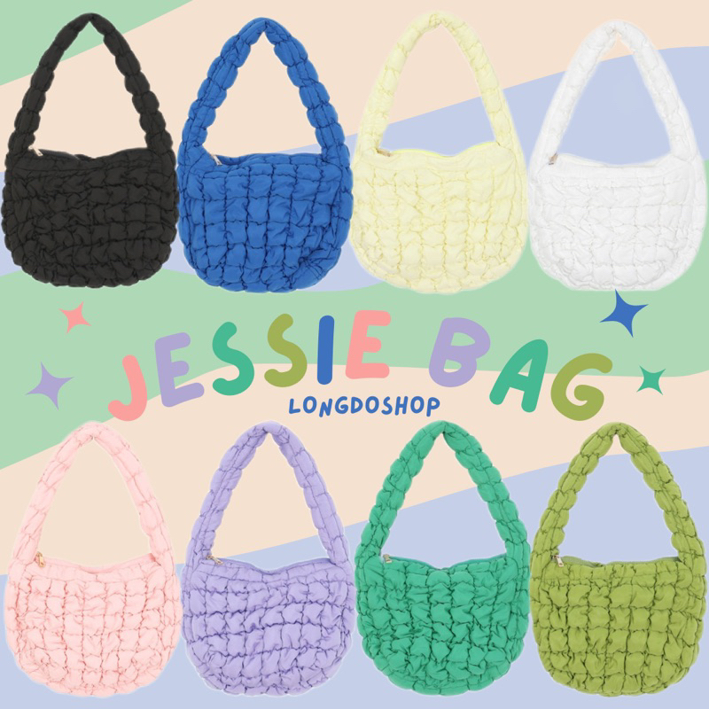[ลดเพิ่ม15% ใส่โค้ด MENAW3 เฉพาะ13-15มี.ค.66] พร้อมส่ง Jessie bag กระเป๋าสะพายข้าง มี12สี กระเป๋าก้อนเมฆ