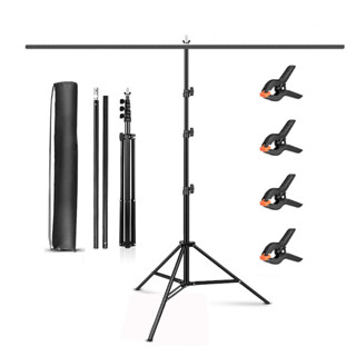 68*50cm/150*200cm ขาตั้งฉากตัว T โครงฉากสตูดิโอ Photography Background Backdrop Stand with Clips &amp; Carrying Bag