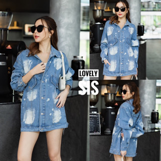 🌈🌿🌼🌸🌺💙🇰🇷 Jeans Stonewash Long Sleeve Jacket