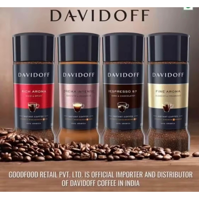 Davidoff Coffee กาแฟสำเร็จรูป 100g มี 3 รสชาติ Rich Aroma, Fine Aroma, Espresso 57