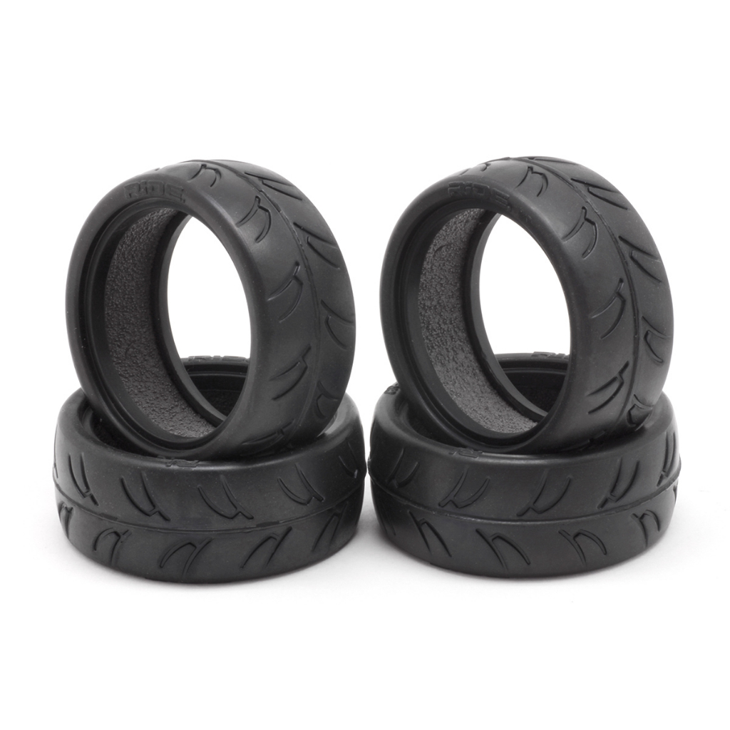 RJ-RIDE 24125 24mm Street Compound Slick Tires with LT Inner Foam 4pcs./set สำหรับรถบังคับวิทยุ