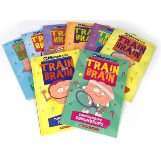 😎Mensa Train Your Brain😎 Scholastic 40 แบบฝึก ที่จะ กระตุ้นให้สมอง ฝึกคิด เชาว์ ไหวพริบ