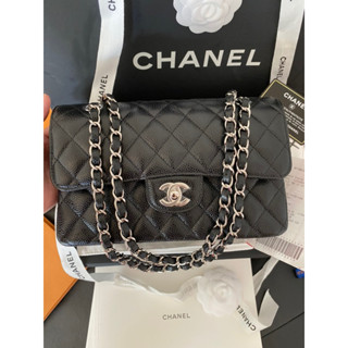 New Chanel Classic 9” black caviar holo 29