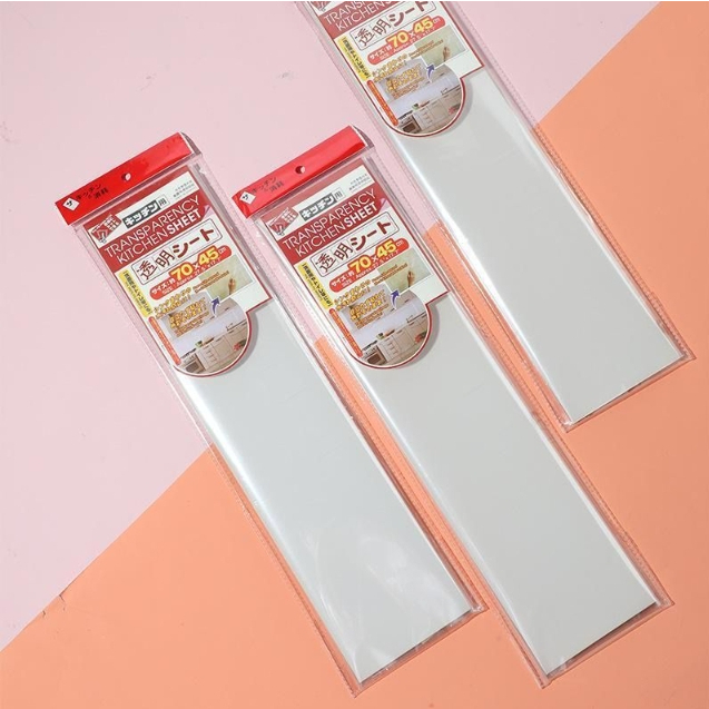 ฟิล์มกันเปื้อน แผ่นกันน้ำมัน กันรอย สติ๊กเกอร์ใสติดผนัง ติดครัว กันน้ำมันกระเด็น Sticker Wallpaper ส