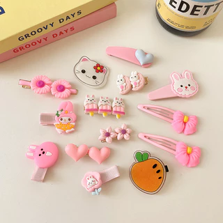 🔥ร้านไทยพร้อมส่ง🔥ลายใหม่ เซ็ทละ 14 ชิ้น กิ๊บติดผม ลายดอกไม้ สายรุ้ง ผลไม้ การ์ตูน ลายน่ารัก สไตล์เกาหลี สำหรับเด็ก H18
