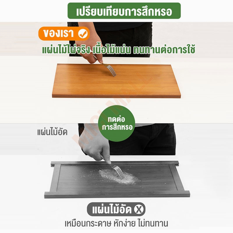 MICI ชั้นวางหนังสือ ชั้นวางของไม้คุณภาพดี ทำจากไม้แท้ จัดเก็บห้องให้เป็นระเบียบ ชั้นวางของอเนกประสงค์ - รูปที่ 5