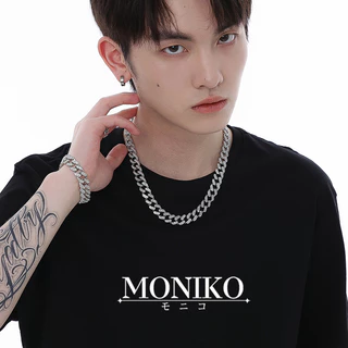 MONIKO สร้อยคอคิวบา สร้อยคอโซ่ทองคํา สไตล์ฮิปฮอป