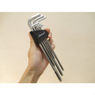 DEEN NO.DNHXV8009 Set L-type Hexagon Screw Driver Handle 9pcs. (mm) Factory Gear By Gear Garage