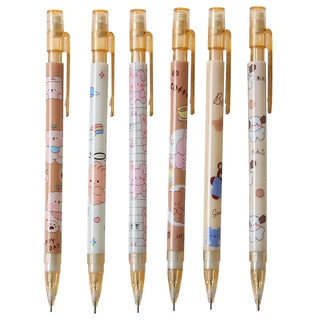 ดินสอกด ลายพีช สุ่มลาย ขนาด0.5 mm อุปกรณ์เครื่องเขียน พร้อมส่ง
