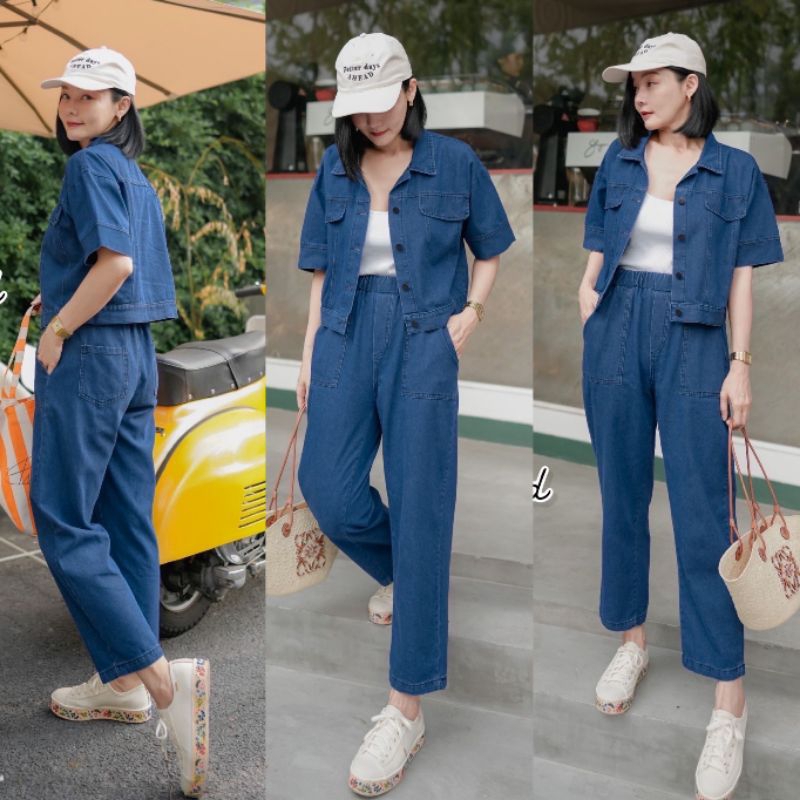 PW#ชุดเซ็ต#เซ็ตยีนส์#ชุดยีนส์#Password