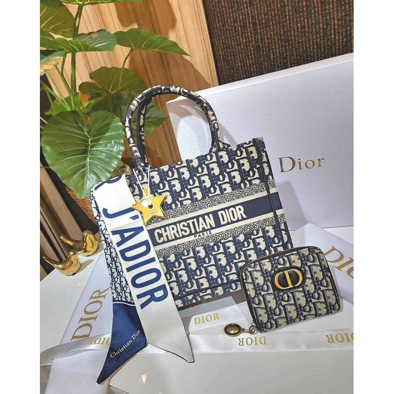 DIOR Book Tote + MONTAIGNE Zipped Wallet