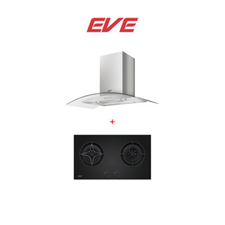 EVE เครื่องดูดควัน HC-ARC-90 PLUS + เตาแก๊สแบบฝัง HB78-2BCC/BG