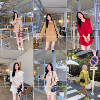 มินิเดรสคอปกซิปหลัง😍