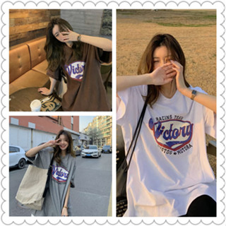 fashiongirl1688💞NEW เสื้อผ้าแฟชั่นผุ้หญิง/ผู้ชาย แนวสตรีท สุดเท่ เสื้อยืดคอกลม ทรงหลวม แขนสั้น🧤🧦👗