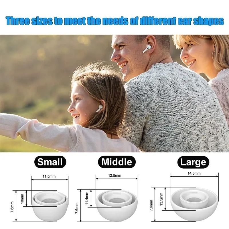 (1 set / 1 size =2ชิ้น พร้อมกล่องเก็บ)ซิลิโคนหูฟัง A i r P o d s P r o นิ่ม กระชับ เปลี่ยนแทนของเดิมได้เลย