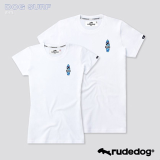 Rudedog By Hashtag เสื้อยืดแขนสั้น (ปรับไซส์ใหญ่ขึ้น) ทรงผู้ชาย รุ่น DOG SURF สินค้าลิขสิทธิ์แท้ 19/03/2023