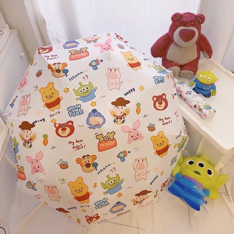 Mimmuffin ร่มพับ Kitty Sanrio Disney กัน UV ออโต้/ธรรมดา thumbnail 5
