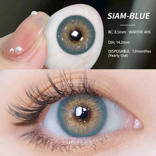 [COD✅]ส่งไวจากไทย SIAM คอนแทคเลนส์สี สีม่วง💖(Lovely Contactlens)  เฉดสีพาสเทล 14.2มม.1คู่ 🌈โยนประจำปี คอนแทคเลนส์อ่อน