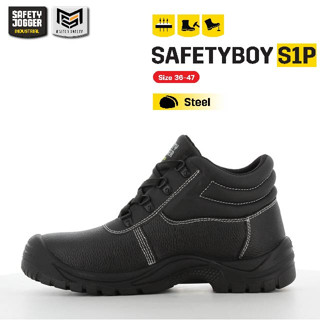 [รับประกัน 1 เดือน] Safety Jogger รุ่น SAFETYBOY S1P รองเท้าเซฟตี้หุ้มข้อ หัวเหล็ก แผ่นเหล็กกันทะลุ หนังแท้