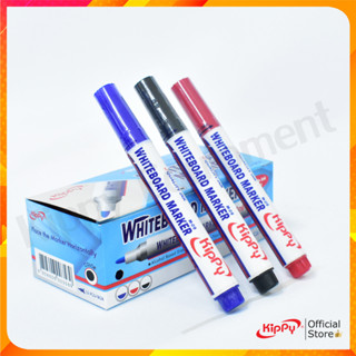 (ยกกล่อง 12 แท่ง) ปากกาไวท์บอร์ด KIPPY ลบได้ ปลอดสารพิษ เด็กใช้ได้ เติมหมึกได้ whiteboard marker คิปปี้