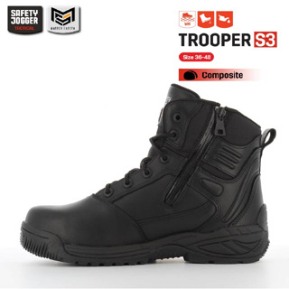 [รับประกัน 3 เดือน] Safety Jogger รุ่น TROOPER S3 รองเท้ายุทธวิธี หุ้มส้น หัวนาโนคาร์บอน ทหาร+ตำรวจ+กู้ภัย