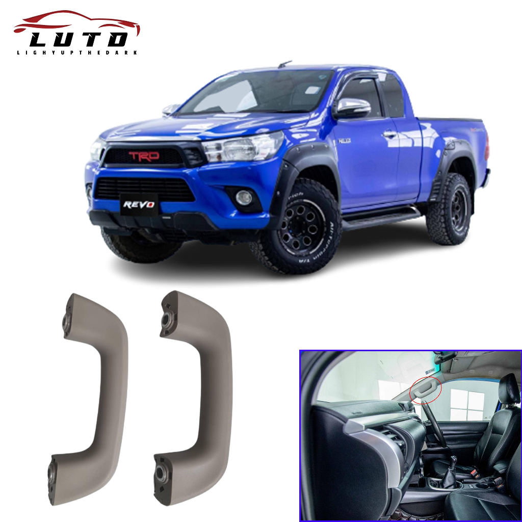 มือโหนหลังคา มือโหนขึ้นรถ ( เสาเอ ) โตโยต้า ไฮลักซ์ Toyota Hilux Revo สีเทา ปี 2015-2022