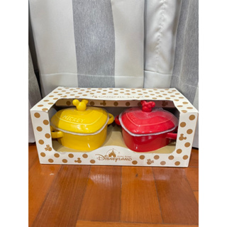 Mickey Minnie mouse Casserole Gift Set Hongkong Disneyland ของใหม่ มือหนึ่ง  มิกกี้ มินนี่ หม้อปรุงอาหาร