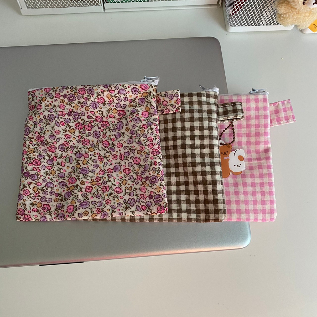 กระเป๋าใส่เหรียญสีชมพู ลายน่ารัก กระเป๋าใส่ของจุกจิก มีซับใน🧸🎒🍒