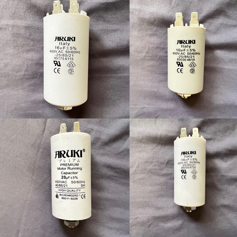 คาปาเครื่องซักผ้าและปั๊มน้ำ แบบขาเสียบ 450 VAC 50/60 CORO