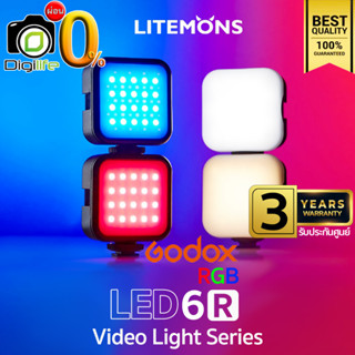 Godox LED 6R RGB Litemons 6W 3200K-6500K 1800mAh - รับประกันศูนย์ Godox Thailand 3ปี ( LED6R )