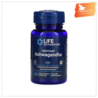 Life Extension,Optimized Ashwagandha, 60 Vegetarian Capsules