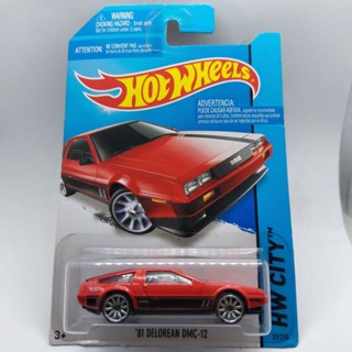 รถเหล็ก Hotwheels 81 DELOREAN DMC-12 สีแดง (ib39)